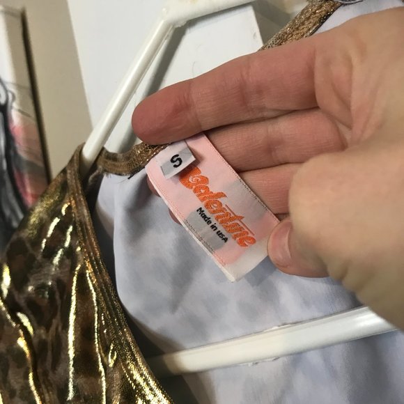 Gold Leopard Crop Top & Mini Skirt Set - Picture 3 of 4